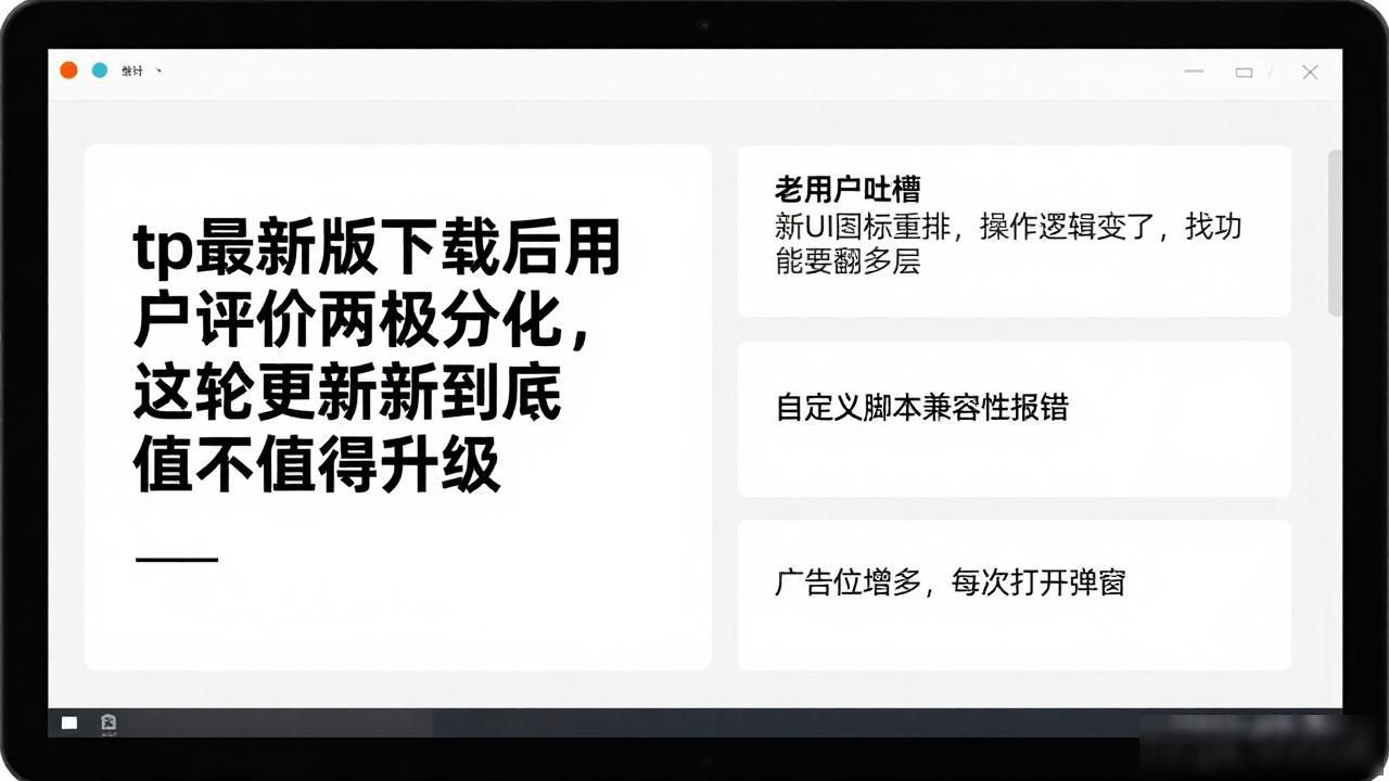 tp最新版下载后用户评价两极分化，这轮更新到底值不值得升级