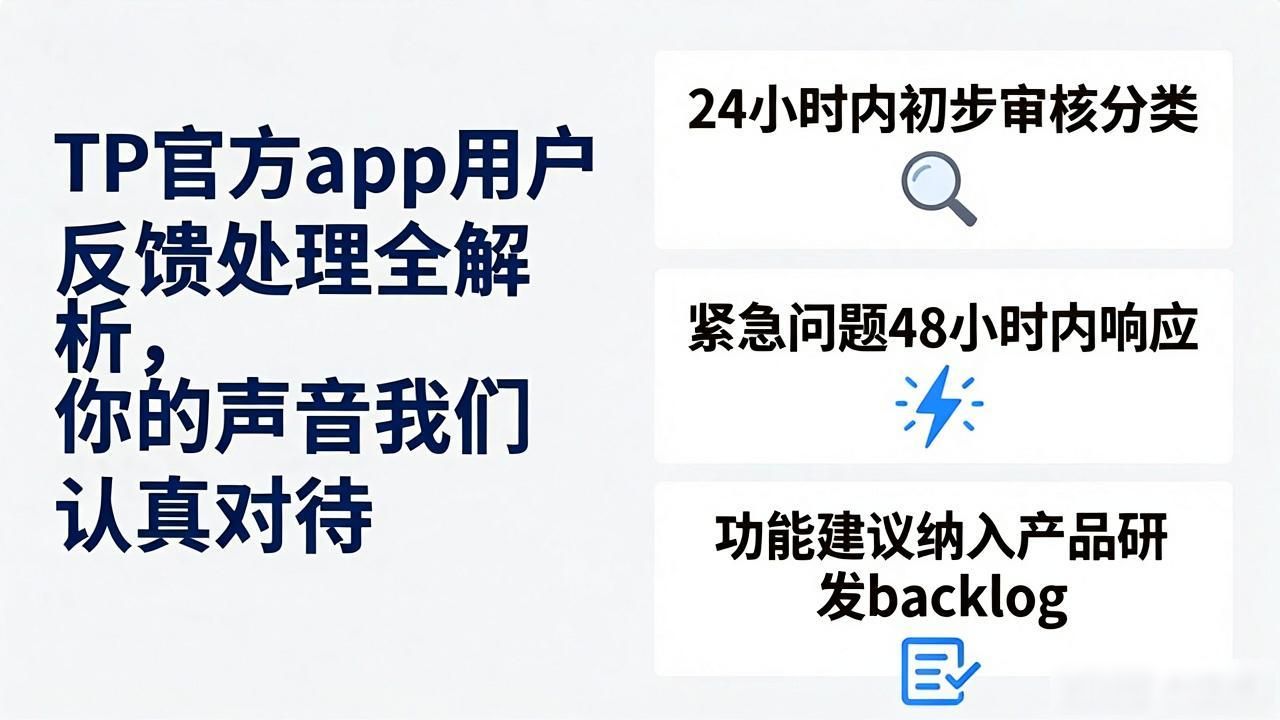 用户意见转化为服务提升_用户体验反馈处理机制_TP官方app如何处理用户反馈？