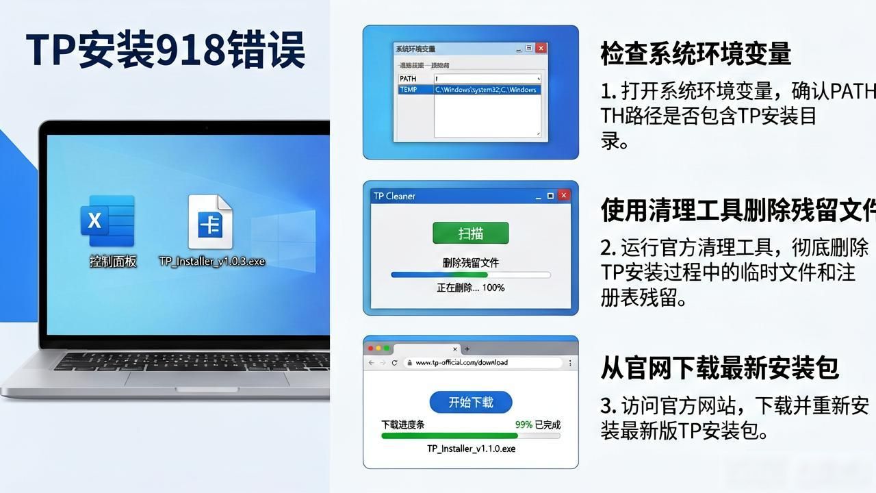 TP安装遇918错误？老玩家教你三步解决，轻松下载不卡顿
