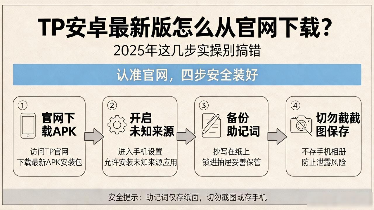 TP安卓最新版怎么从官网下载？2025年这几步实操别搞错