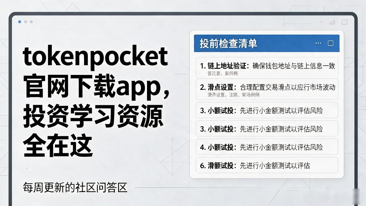 tokenpocket官网下载app，投资学习资源全在这