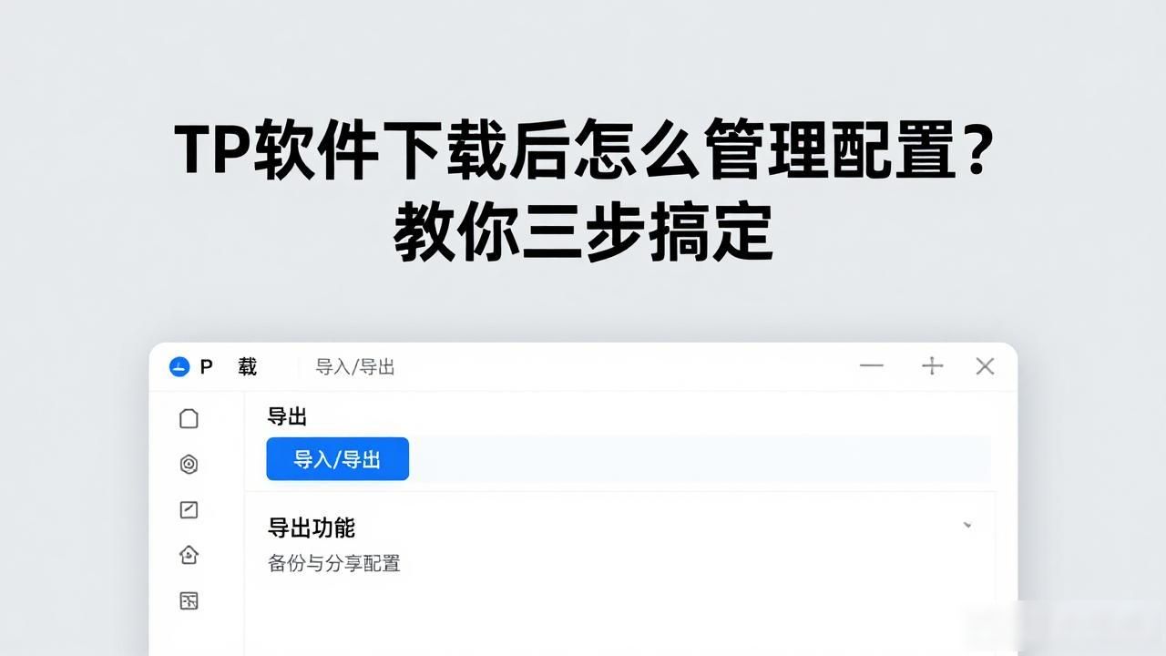 TP软件下载后怎么管理配置？教你三步搞定