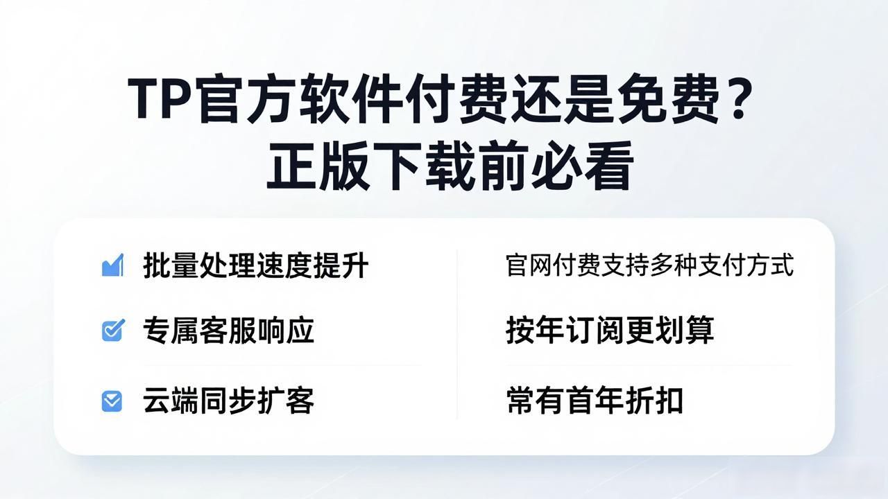 TP官方软件付费还是免费？正版下载前必看